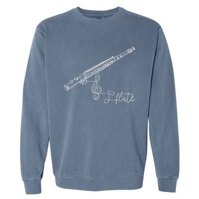 Flute Player Flutist Marching Band Music Lover Musician Garment-Dyed Sweatshirt