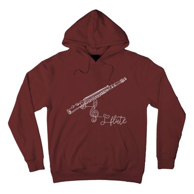 Flute Player Flutist Marching Band Music Lover Musician Hoodie