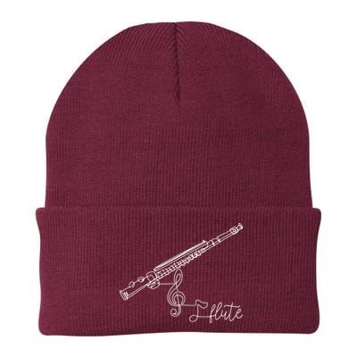 Flute Player Flutist Marching Band Music Lover Musician Knit Cap Winter Beanie