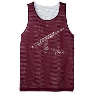 Flute Player Flutist Marching Band Music Lover Musician Mesh Reversible Basketball Jersey Tank