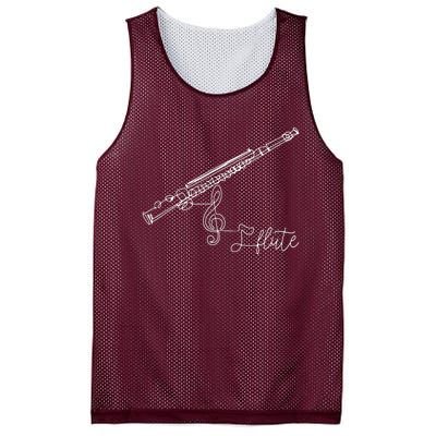 Flute Player Flutist Marching Band Music Lover Musician Mesh Reversible Basketball Jersey Tank