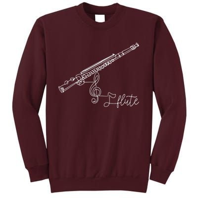 Flute Player Flutist Marching Band Music Lover Musician Tall Sweatshirt