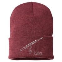 Flute Player Flutist Marching Band Music Lover Musician Sustainable Knit Beanie