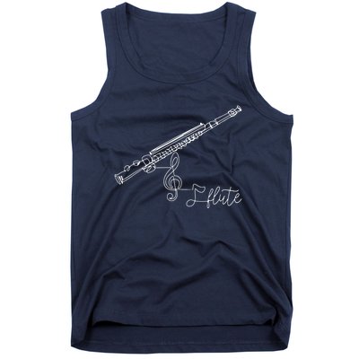 Flute Player Flutist Marching Band Music Lover Musician Tank Top