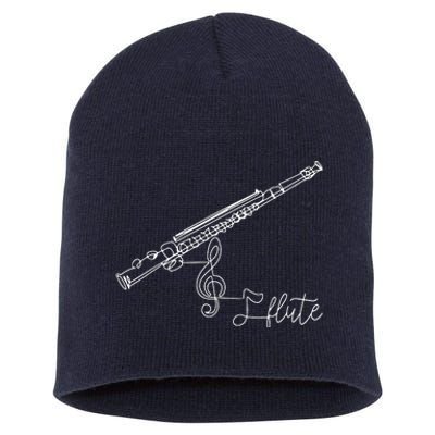 Flute Player Flutist Marching Band Music Lover Musician Short Acrylic Beanie