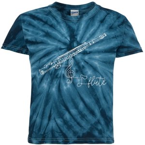 Flute Player Flutist Marching Band Music Lover Musician Kids Tie-Dye T-Shirt