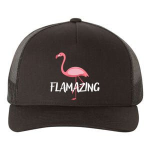 Flamazing Pink Flamingo Novelty Flamingo Yupoong Adult 5-Panel Trucker Hat