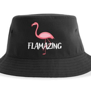 Flamazing Pink Flamingo Novelty Flamingo Sustainable Bucket Hat