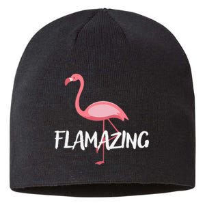 Flamazing Pink Flamingo Novelty Flamingo Sustainable Beanie