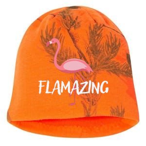 Flamazing Pink Flamingo Novelty Flamingo Kati - Camo Knit Beanie