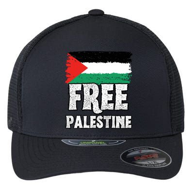 Free Palestine Flag Flexfit Unipanel Trucker Cap