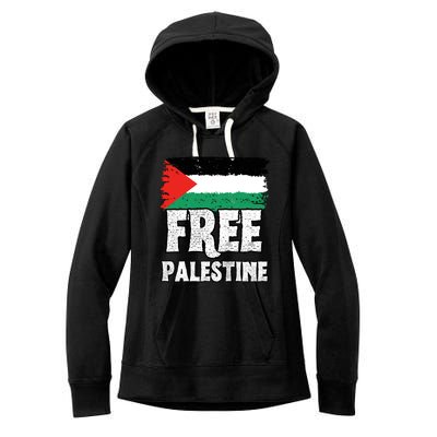 Free Palestine Flag Women's Fleece Hoodie