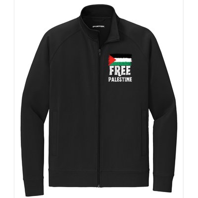 Free Palestine Flag Stretch Full-Zip Cadet Jacket