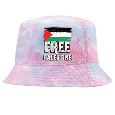 Free Palestine Flag Tie-Dyed Bucket Hat