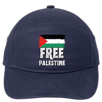 Free Palestine Flag 7-Panel Snapback Hat