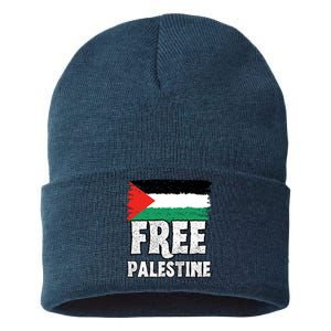 Free Palestine Flag Sustainable Knit Beanie