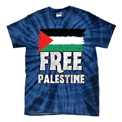 Free Palestine Flag Tie-Dye T-Shirt