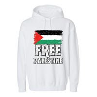 Free Palestine Flag Garment-Dyed Fleece Hoodie