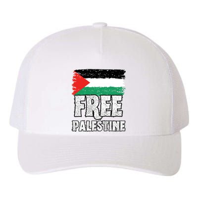 Free Palestine Flag Yupoong Adult 5-Panel Trucker Hat