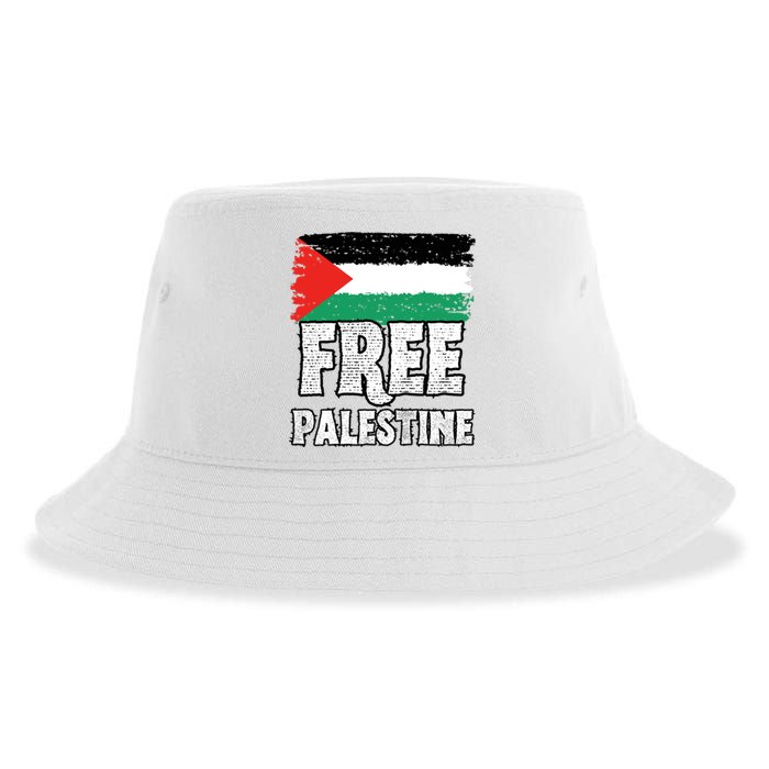 Free Palestine Flag Sustainable Bucket Hat