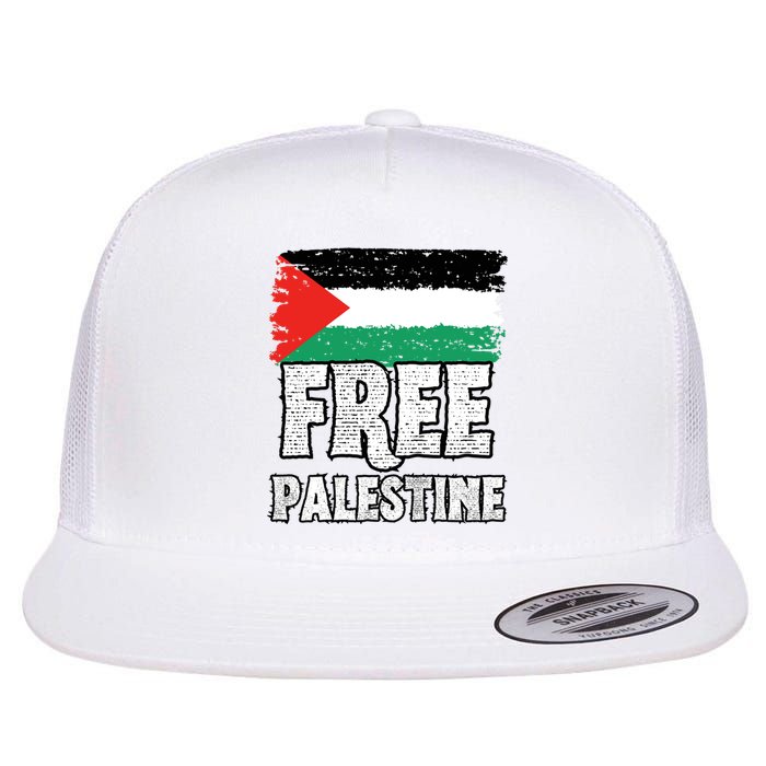 Free Palestine Flag Flat Bill Trucker Hat