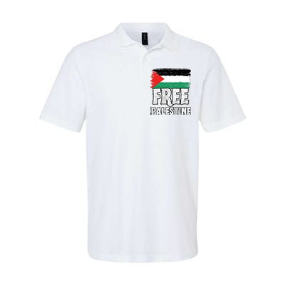 Free Palestine Flag Softstyle Adult Sport Polo