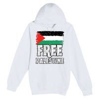 Free Palestine Flag Premium Pullover Hoodie