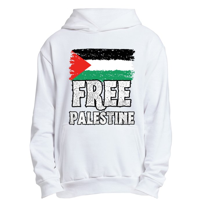 Free Palestine Flag Urban Pullover Hoodie