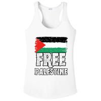 Free Palestine Flag Ladies PosiCharge Competitor Racerback Tank