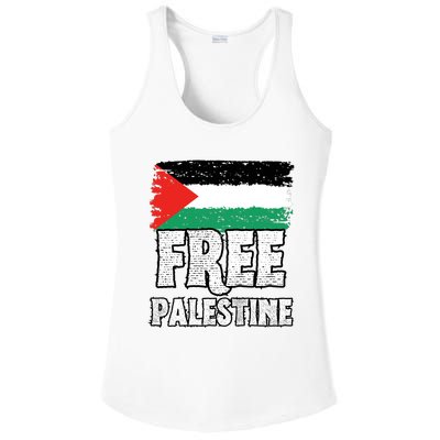 Free Palestine Flag Ladies PosiCharge Competitor Racerback Tank