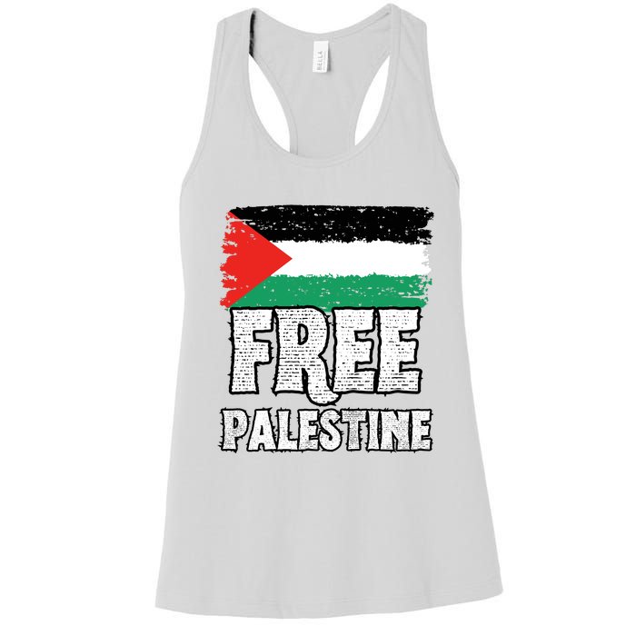 Free Palestine Flag Women's Racerback Tank