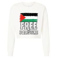 Free Palestine Flag Cropped Pullover Crew