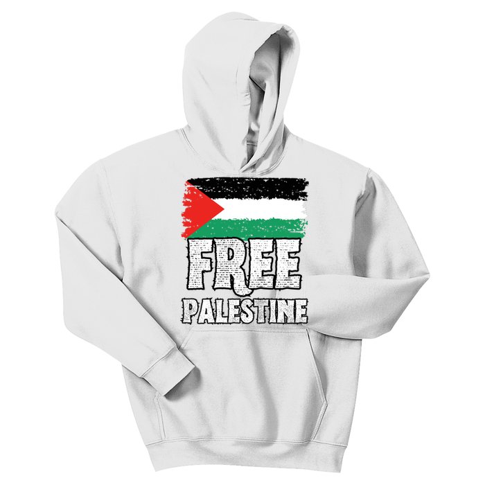 Free Palestine Flag Kids Hoodie