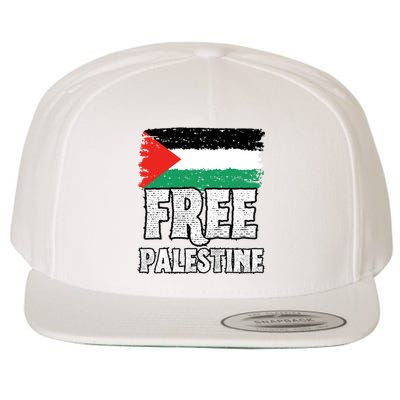 Free Palestine Flag Wool Snapback Cap