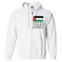 Free Palestine Flag Full Zip Hoodie