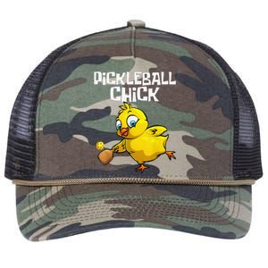 Funny Pickleball For Girls Chick Pickle Ball Sports Retro Rope Trucker Hat Cap