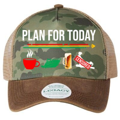 Funny Plan For Day Boating Boat Lovers For Pontoon Captains Gift Legacy Tie Dye Trucker Hat