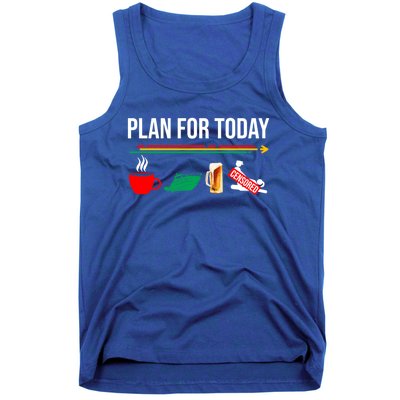 Funny Plan For Day Boating Boat Lovers For Pontoon Captains Gift Tank Top