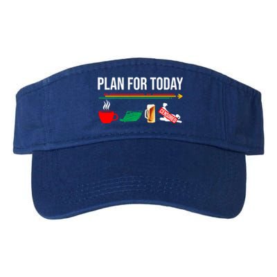 Funny Plan For Day Boating Boat Lovers For Pontoon Captains Gift Valucap Bio-Washed Visor