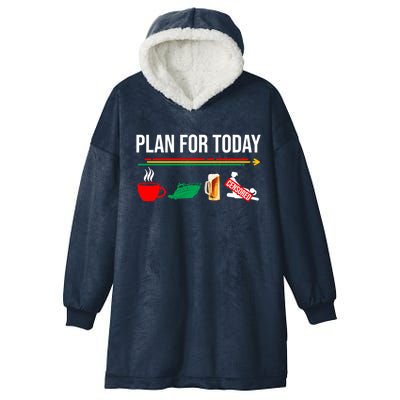 Funny Plan For Day Boating Boat Lovers For Pontoon Captains Gift Hooded Wearable Blanket