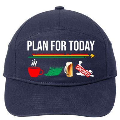 Funny Plan For Day Boating Boat Lovers For Pontoon Captains Gift 7-Panel Snapback Hat