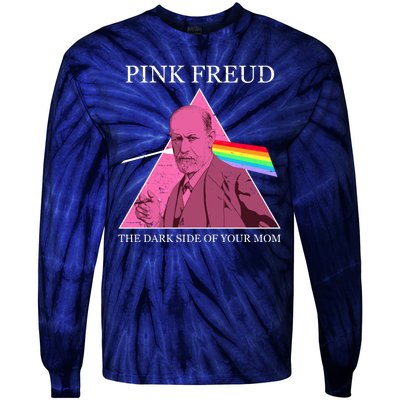 Funny Pink Freud The Dark Side Of Your Mom Tie-Dye Long Sleeve Shirt