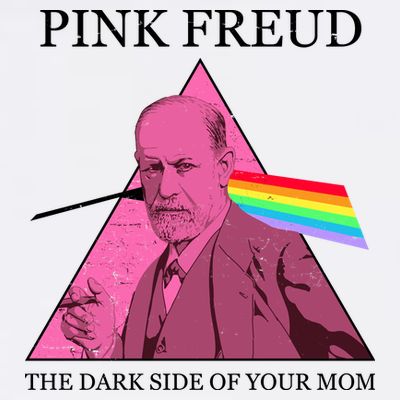 Funny Pink Freud The Dark Side Of Your Mom T-Shirt