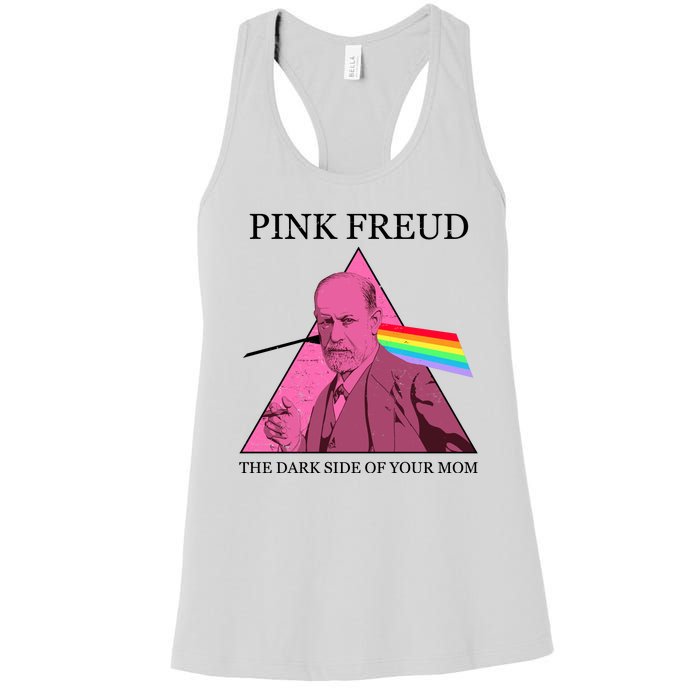 Funny Pink Freud The Dark Side Of Your Mom Women's Racerback Tank