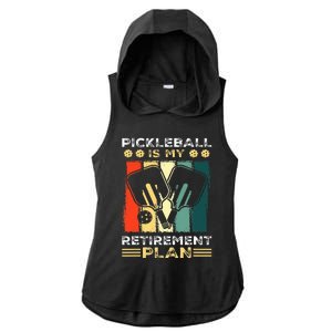 Funny Pickleball for Retirees or Ready to Retire Ladies PosiCharge Tri-Blend Wicking Draft Hoodie Tank