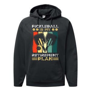 Funny Pickleball for Retirees or Ready to Retire Performance Fleece Hoodie