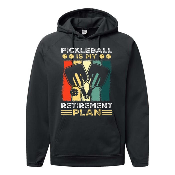 Funny Pickleball for Retirees or Ready to Retire Performance Fleece Hoodie