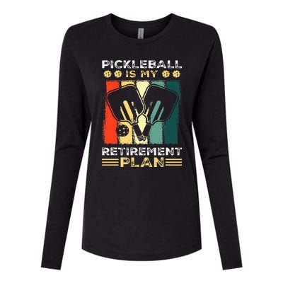 Funny Pickleball for Retirees or Ready to Retire Womens Cotton Relaxed Long Sleeve T-Shirt