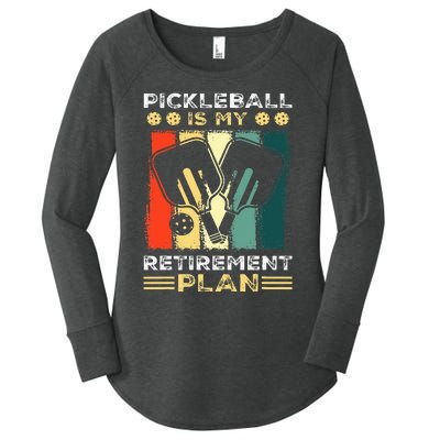 Funny Pickleball for Retirees or Ready to Retire Women's Perfect Tri Tunic Long Sleeve Shirt