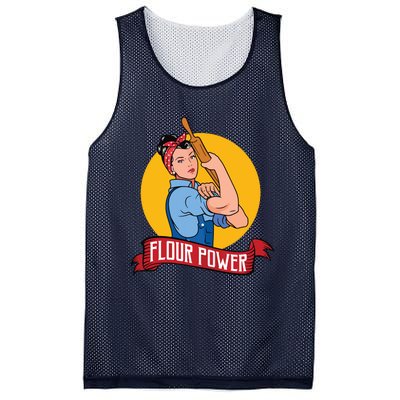 Flour Power Funny Baking & Pastry Baker Baking Gift Mesh Reversible Basketball Jersey Tank